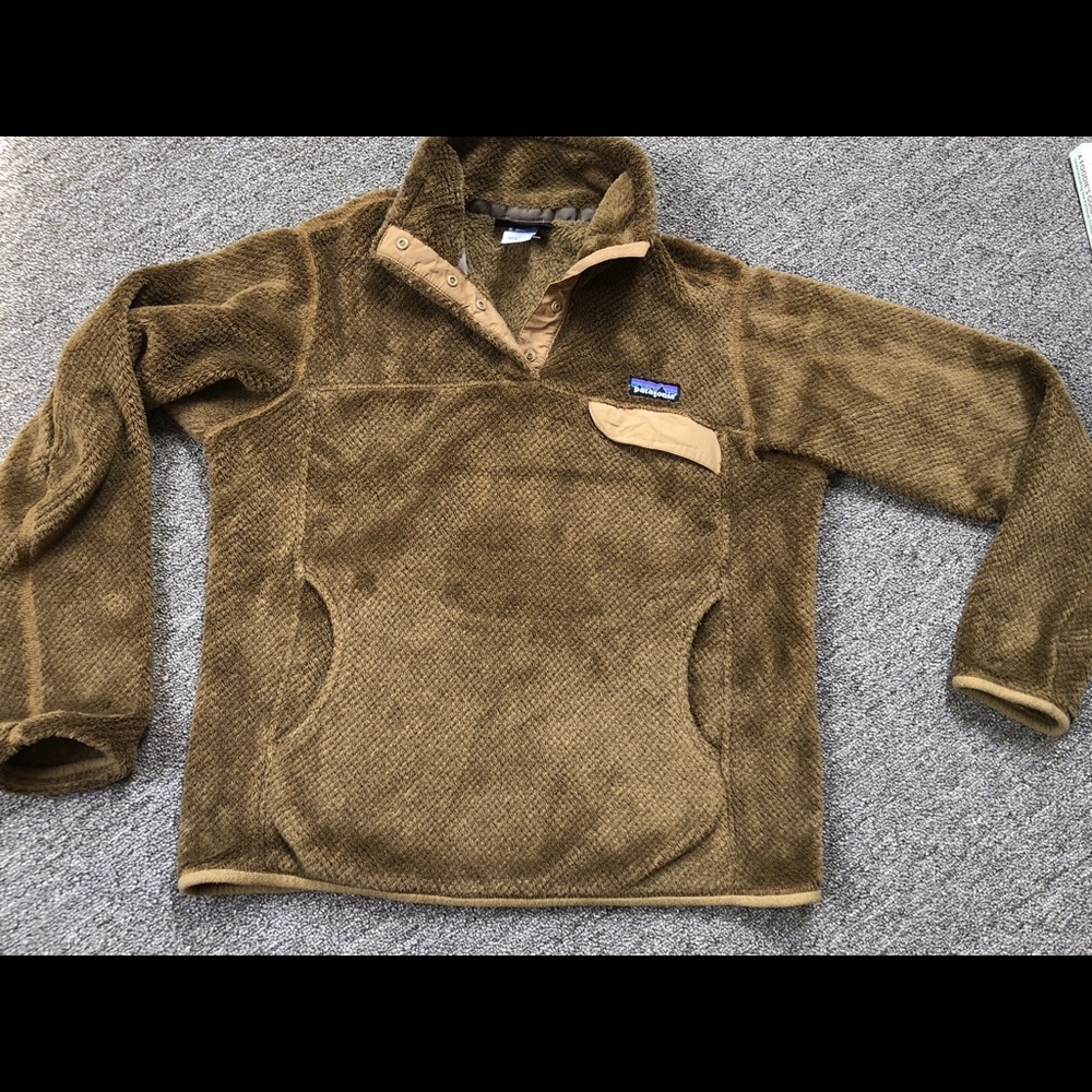 Olive Green Fuzzy Women’s Synchilla Pullover
